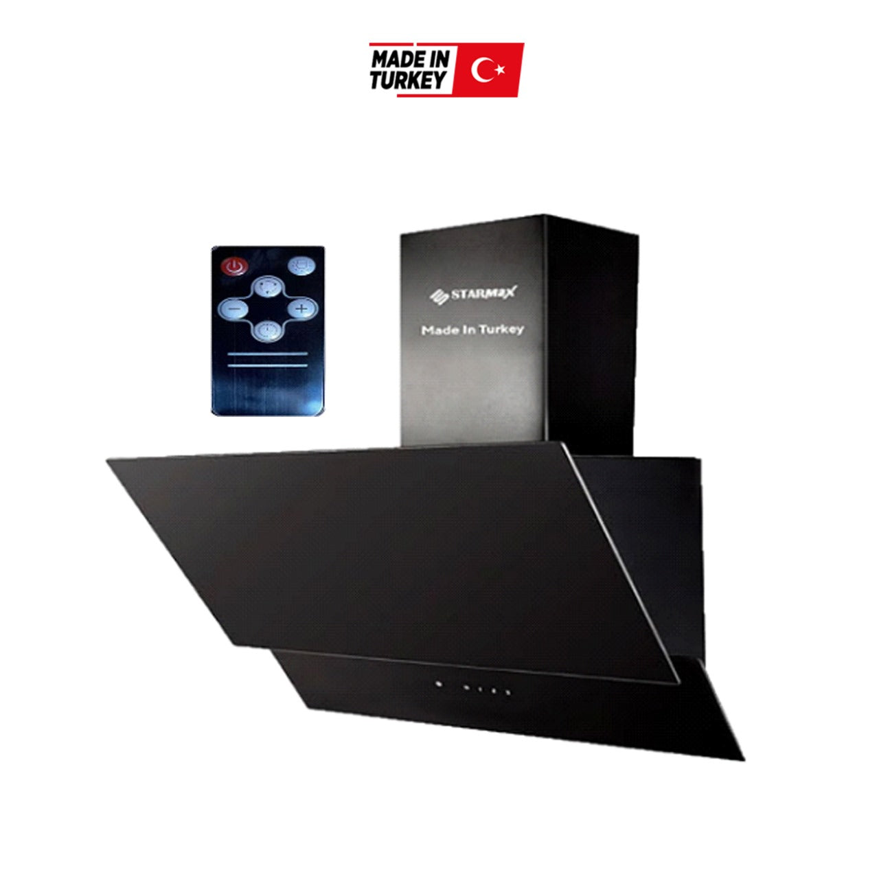 شفاط زجاج هرمي 90سم ب ريموت